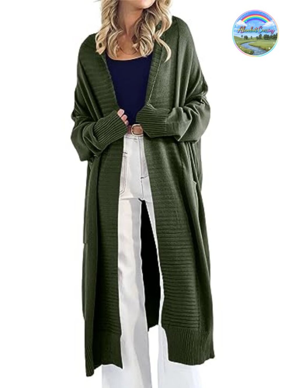 Danedvi Womens Long Cardigan Oversized Chunky Knit Sweater Coat